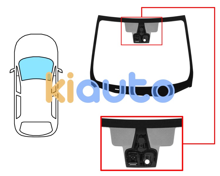 Parabrisas nissan micra 2017-2024 delantero / verde / acustico / con base espejo / con sensor / con soporte camara Eurocode 6097AGACIMV