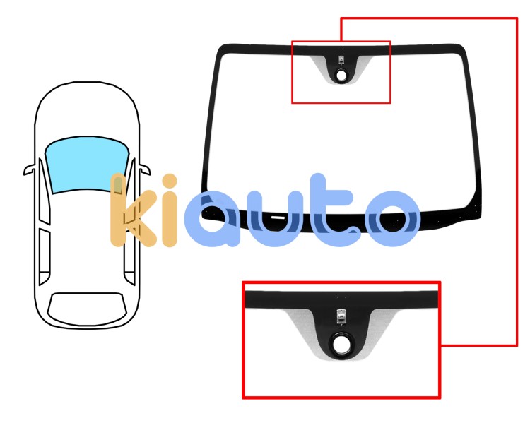 Parabrisas nissan note 2006-2010 delantero / verde / con base espejo / con sensor Eurocode 6041AGSMV1B