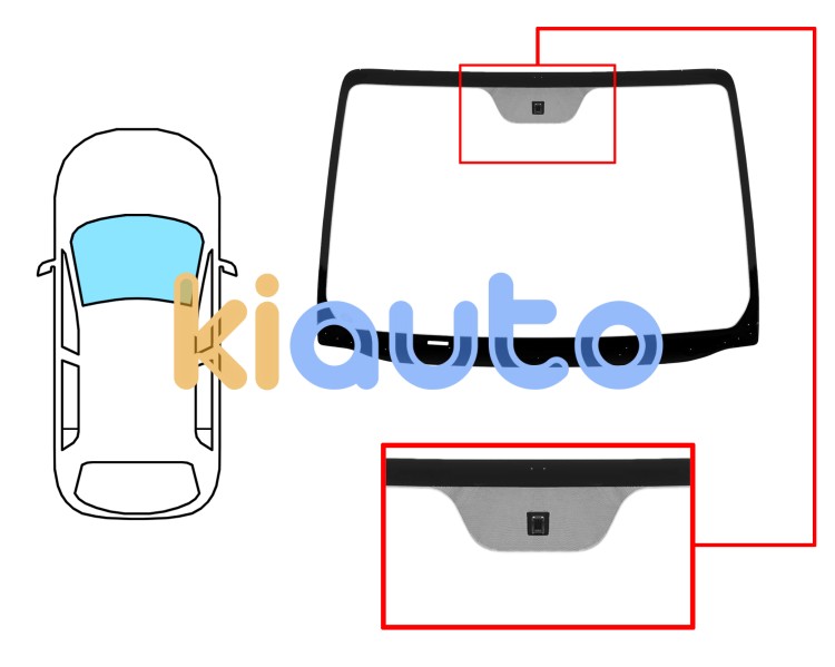 Parabrisas nissan note 2010-2013 delantero / verde / con base espejo Eurocode 6041AGSV