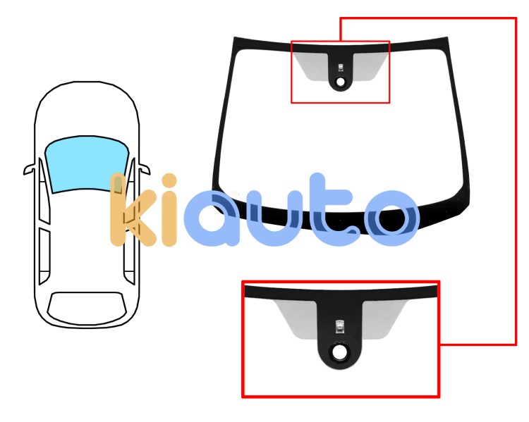 Parabrisas nissan note 2013-2017 delantero / verde / con base espejo / con sensor Eurocode 6082AGSM