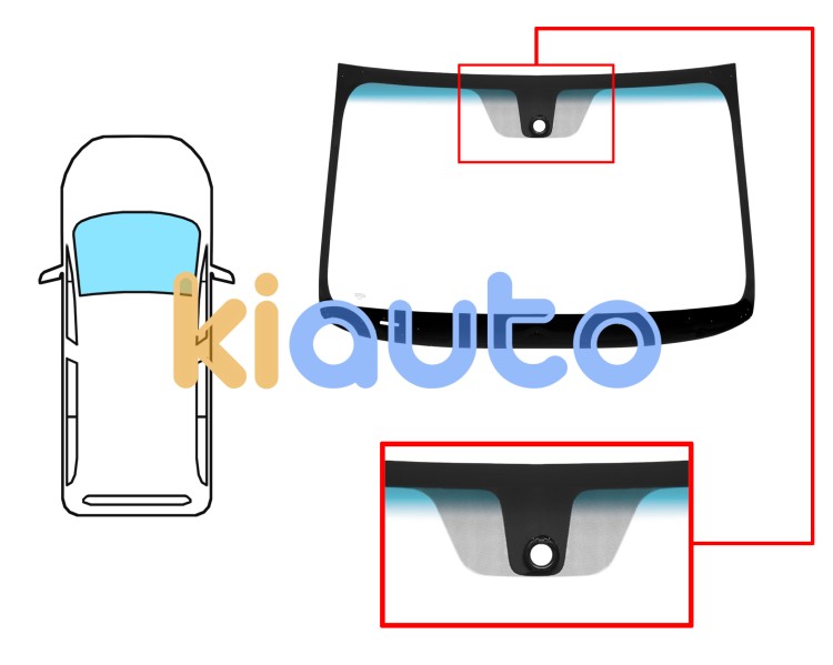 Parabrisas nissan nv200 2010-2020 delantero / verde banda azul / con sensor Eurocode 6062AGNBLMV1B
