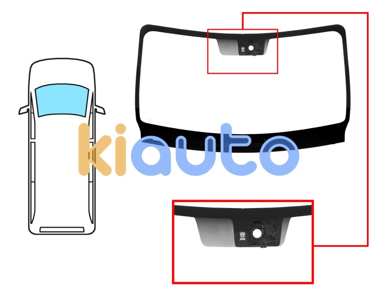 Parabrisas nissan nv400 2011-2021 delantero / verde / con base espejo / con sensor / con soporte camara Eurocode 7281AGSCMV1P