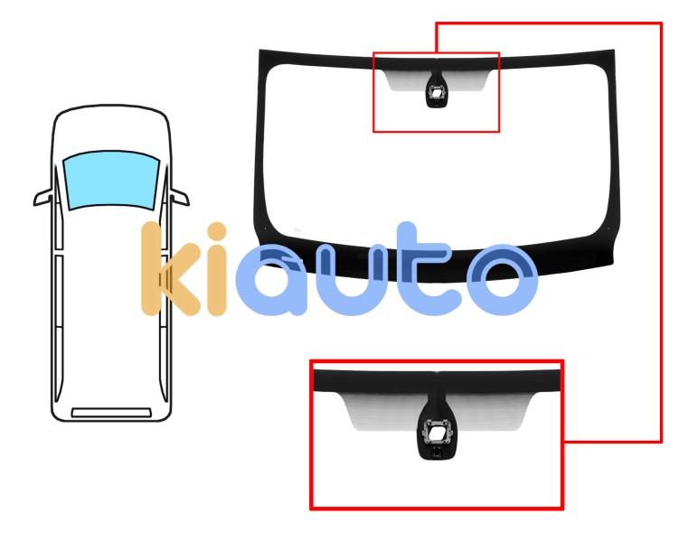 Parabrisas nissan primastar 2001-2007 delantero / verde / con base espejo / con sensor Eurocode 7252AGSMV1P