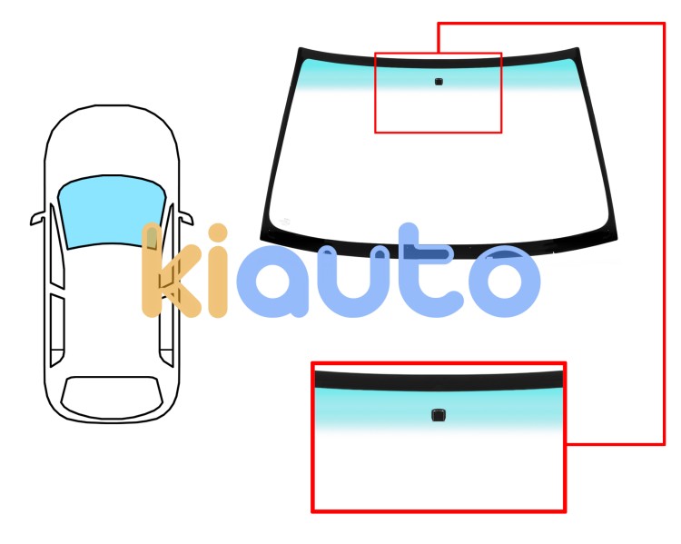 Parabrisas nissan primera 1996-1999 4/5 puertas / familiar / delantero / verde banda verde / con base espejo Eurocode 6002AGNGN