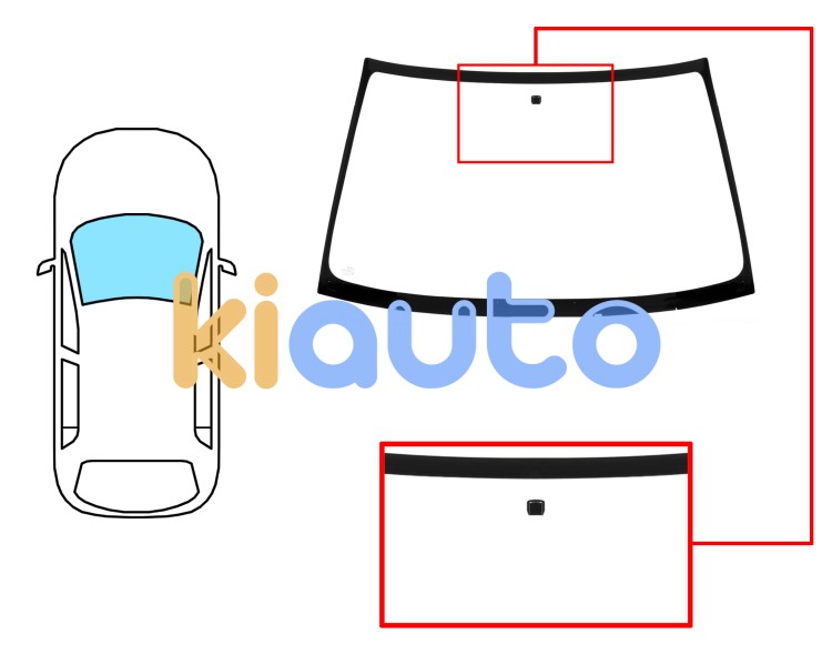 Parabrisas nissan primera 1999-2002 4/5 puertas / familiar / delantero / verde / con base espejo Eurocode 6002AGN