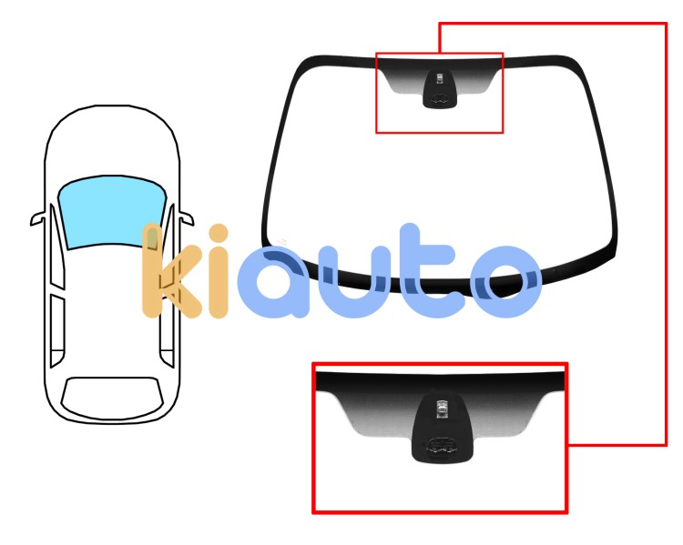 Parabrisas nissan primera 2002-2008 4/5 puertas / familiar / delantero / verde / con base espejo / con sensor Eurocode 6020AGNM1B