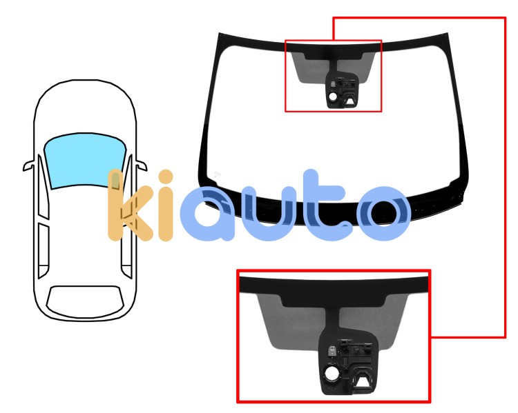 Parabrisas nissan qashqai 2017-2021 delantero / verde / acustico / con base espejo / con sensor / con soporte camara / molduras premontadas Eurocode 6084AGACMVZ1C