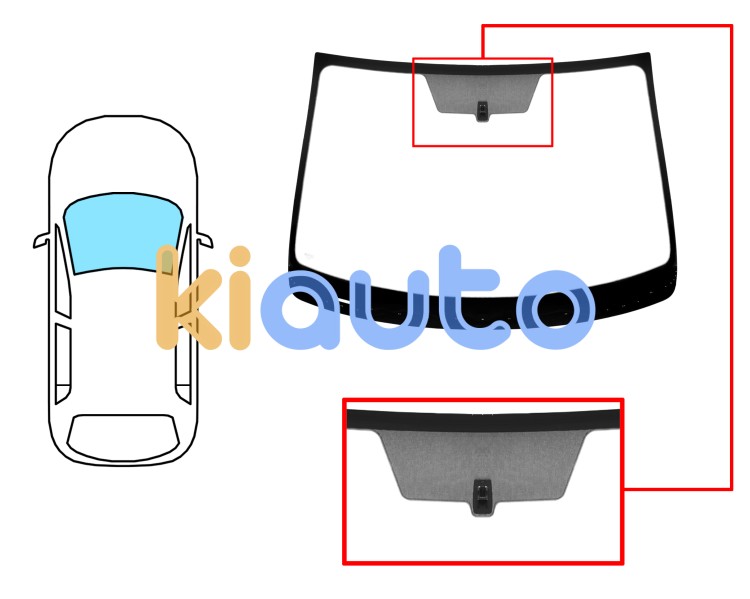 Parabrisas nissan qashqai / qashqai+2 2007-2010 delantero / verde / con base espejo Eurocode 6044AGSV