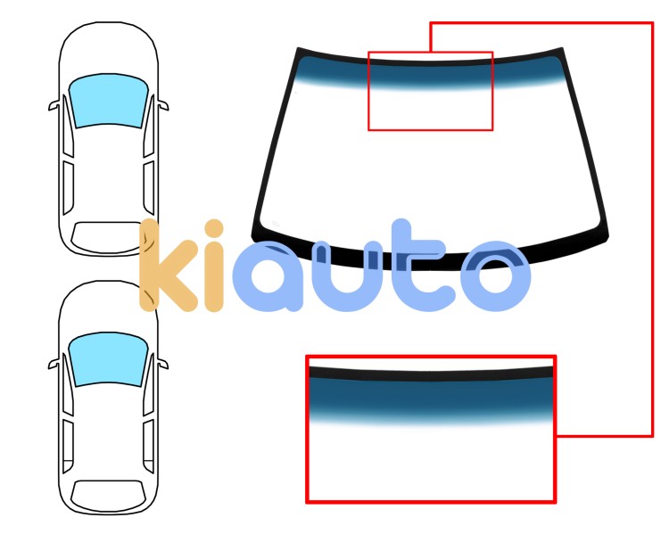 Parabrisas nissan sunny 1990-1995 3/4 puertas / familiar / delantero / azul banda azul Eurocode 5984ABLBL