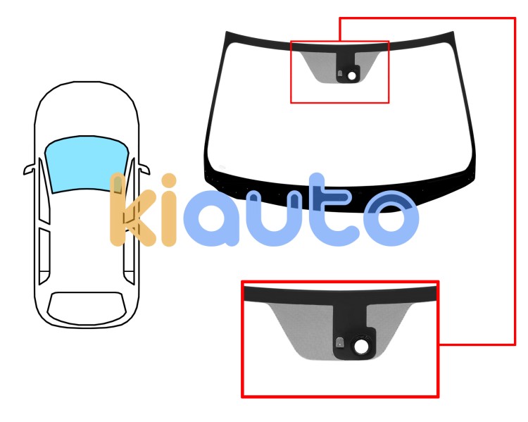 Parabrisas nissan x-trail 2007-2010 delantero / verde / con base espejo / cambio en la serigrafiado / con sensor Eurocode 6047AGSM2B