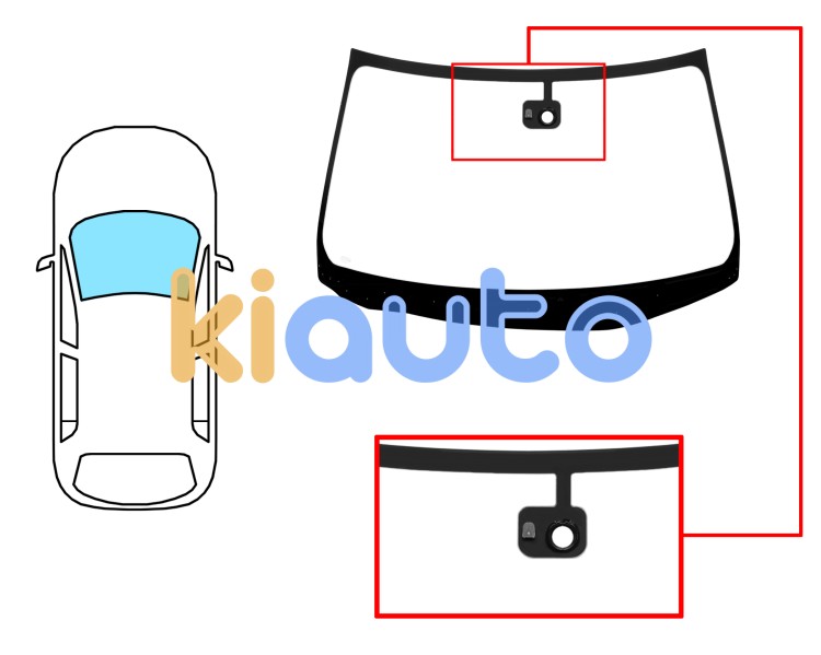 Parabrisas nissan x-trail 2007-2010 delantero / verde / con base espejo / serigrafiado / con sensor Eurocode 6047AGSM1B