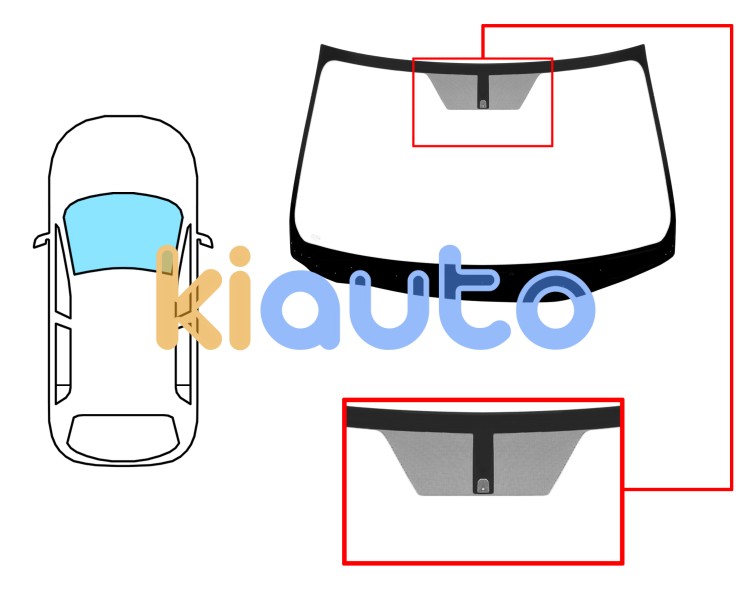 Parabrisas nissan x-trail 2010-2014 delantero / verde / con base espejo / cambio en la serigrafiado Eurocode 6047AGS1B