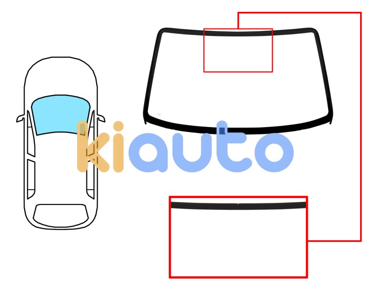 Parabrisas opel agila 2003-2007 delantero / verde / molduras premontadas Eurocode 6291AGSW