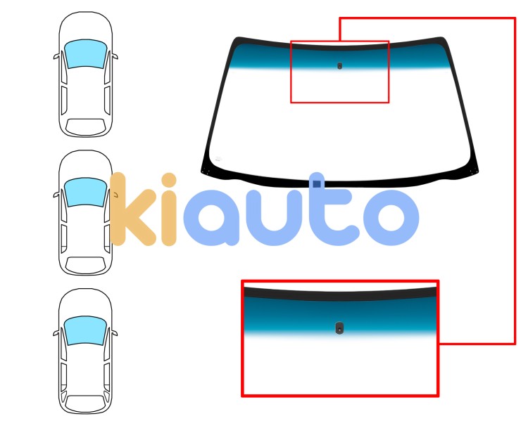 Parabrisas opel astra f 1995-1998 3/4/5 puertas / familiar / delantero / verde banda azul / con base espejo Eurocode 6257AGNBLW