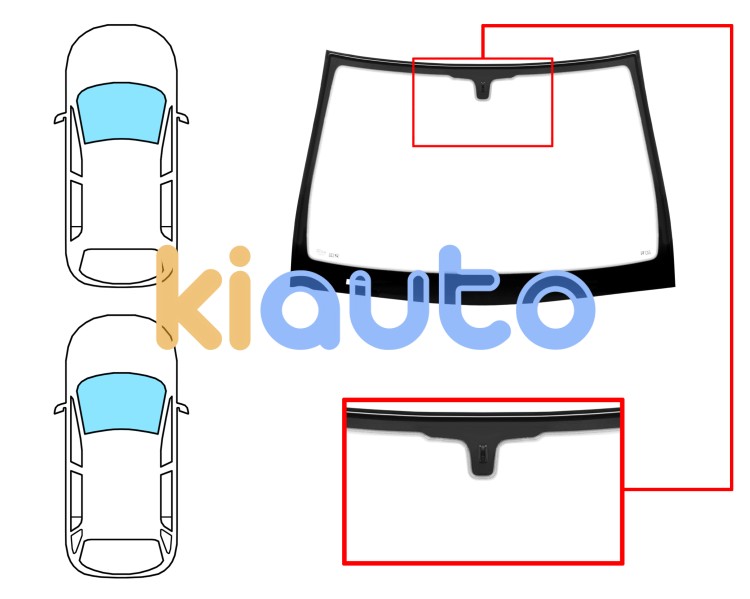 Parabrisas opel astra h 2007-2009 5 puertas / familiar / delantero / verde / con base espejo 6cm / molduras premontadas Eurocode 6302AGNVZ6I