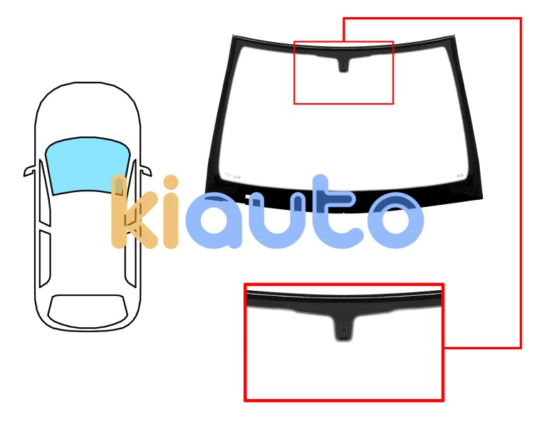 Parabrisas opel astra h gtc 2004-2009 3 puertas / delantero / verde / con base espejo 6,5cm / molduras premontadas Eurocode 6306AGNVZ1Q