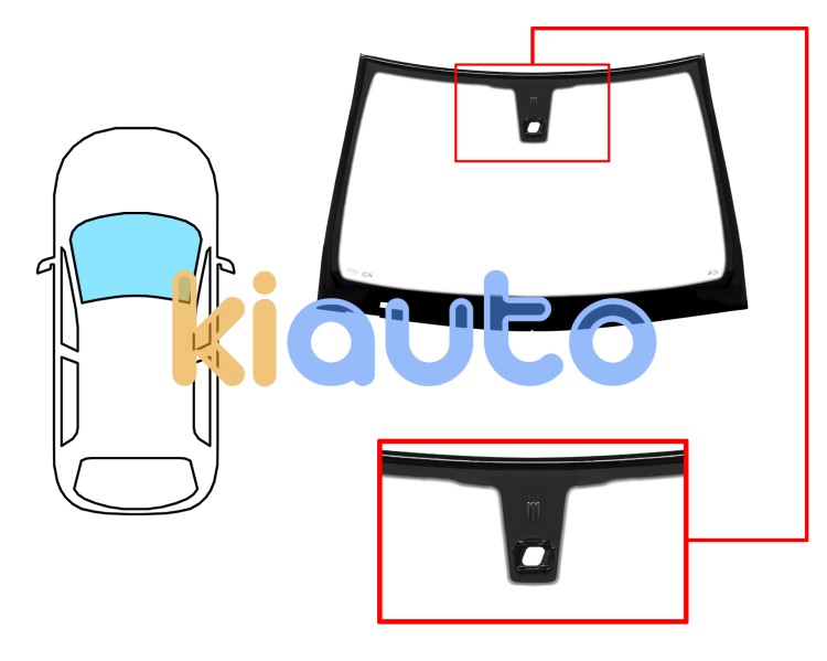 Parabrisas opel astra h gtc 2004-2009 3 puertas / delantero / verde / con base espejo / con sensor / molduras premontadas Eurocode 6306AGNMVZ1R