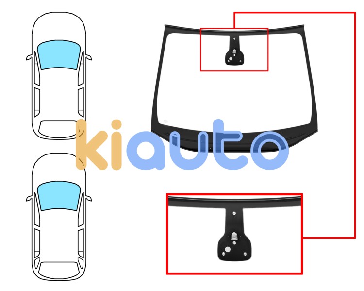 Parabrisas opel astra k 2015-2019 5 puertas / familiar / delantero / verde / acustico / con base espejo / con sensor / molduras premontadas Eurocode 6342AGAMVZ