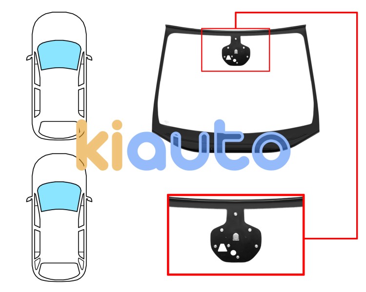 Parabrisas opel astra k 2019-2022 5 puertas / familiar / delantero / verde / acustico / con base espejo / con sensor / con soporte camara / molduras premontadas Eurocode 6342AGACMVZ