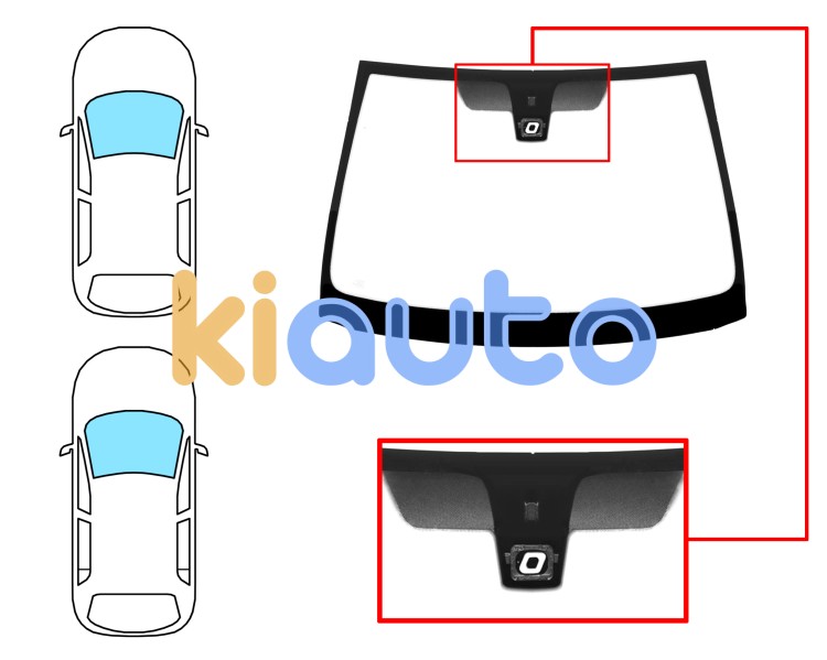 Parabrisas opel corsa c 2000-2003 3/5 puertas / delantero / verde / con base espejo / con sensor Eurocode 6290AGSM1B
