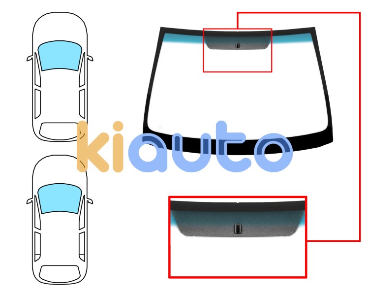 Parabrisas opel corsa c 2003-2006 3/5 puertas / delantero / reflectante / banda azul / con base espejo Eurocode 6290ACCBL