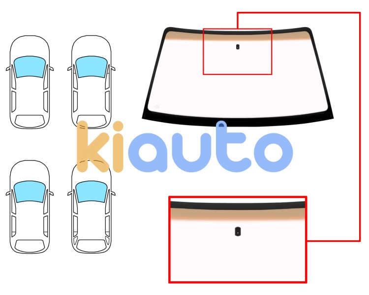 Parabrisas opel kadett e 1984-1991 3/4/5 puertas / familiar / cabrio / delantero / bronce banda bronce / con base espejo Eurocode 6247ABZBZ