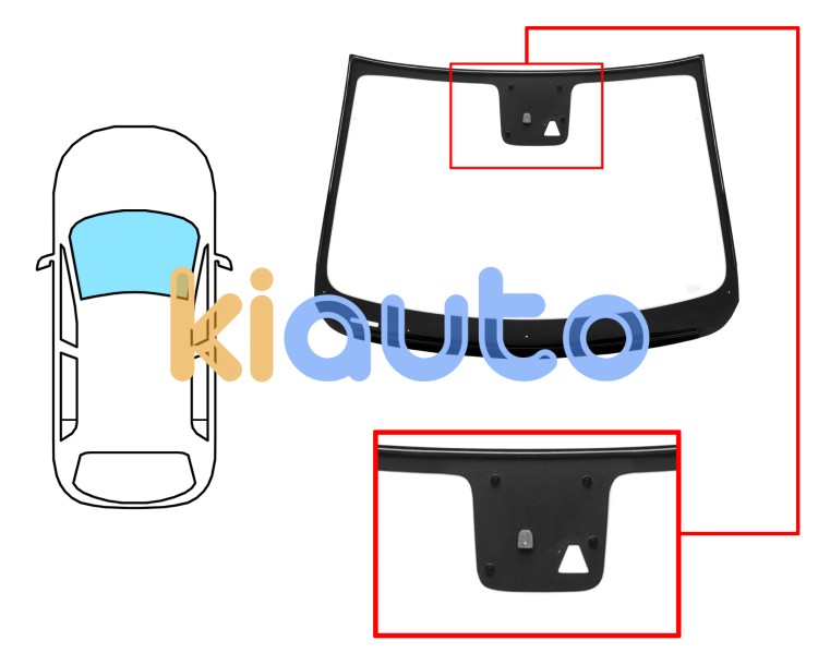 Parabrisas opel karl 2015-2019 delantero / verde / con base espejo / con soporte camara Eurocode 6343AGSCV