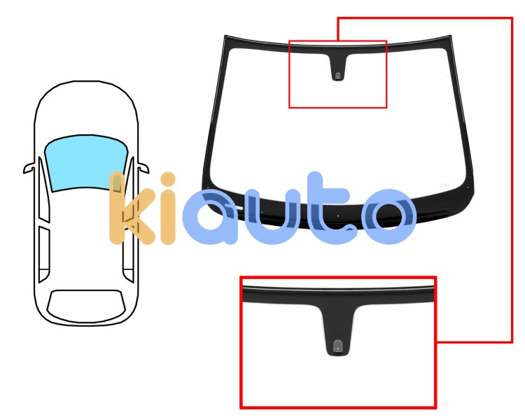 Parabrisas opel karl 2015-2019 delantero / verde / con base espejo Eurocode 6343AGSV