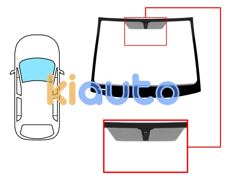 Parabrisas opel meriva 2003-2006 delantero / verde / con base espejo Eurocode 6288AGSV
