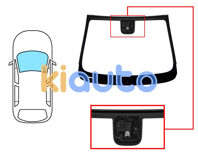 Parabrisas opel mokka 2013-2016 delantero / verde / con base espejo / con sensor / molduras premontadas Eurocode 6337AGSMVZ