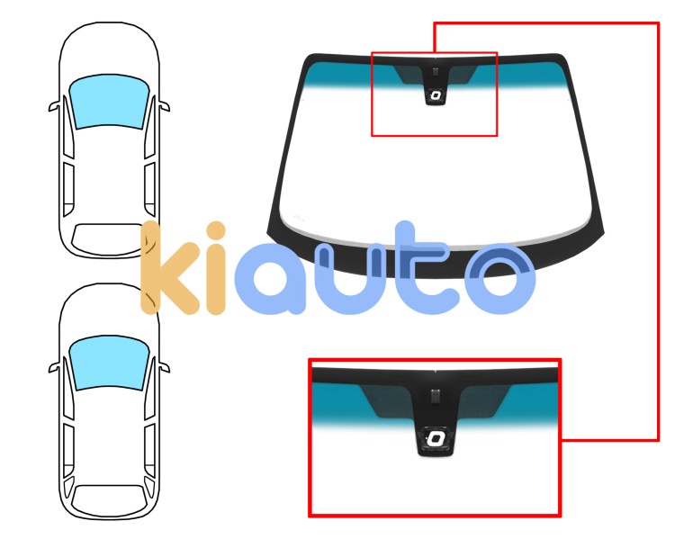 Parabrisas opel omega b 1994-1999 4 puertas / familiar / delantero / reflectante / banda azul / con base espejo / con sensor Eurocode 6261ACCBLM1B