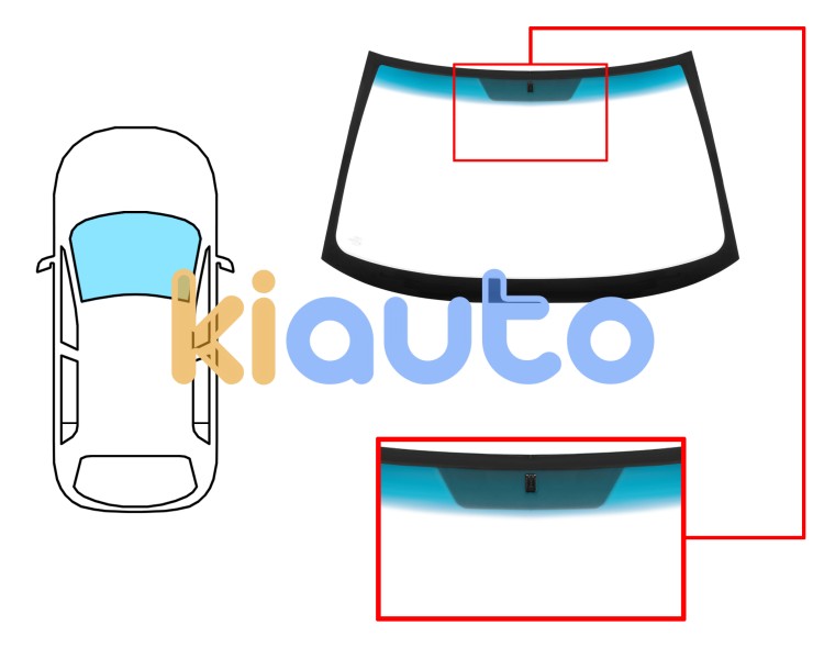 Parabrisas opel vectra b 1995-2002 4/5 puertas / familiar / delantero / reflectante / banda azul / con base espejo Eurocode 6277ACCBL