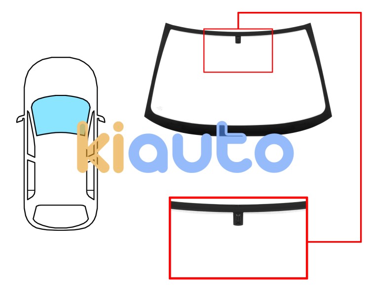 Parabrisas opel vectra b 1995-2002 4/5 puertas / familiar / delantero / verde / con base espejo Eurocode 6277AGN