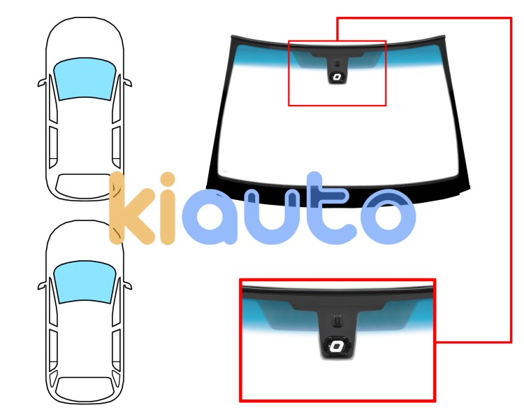Parabrisas opel vectra c 2002-2005 4/5 puertas / familiar / delantero / reflectante / banda azul / con base espejo / con sensor / sin ventana chassis / molduras premontadas Eurocode 6294ACCBLMW2B