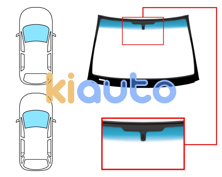 Parabrisas opel vectra c 2002-2005 4/5 puertas / familiar / delantero / verde banda azul / con base espejo / molduras premontadas Eurocode 6294AGSBLVW