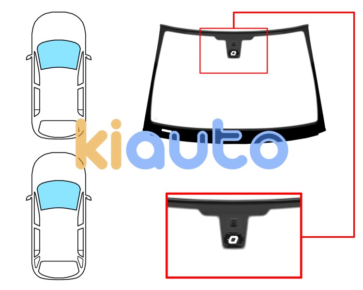 Parabrisas opel vectra c 2002-2005 4/5 puertas / familiar / delantero / verde / con base espejo / con sensor / molduras premontadas Eurocode 6294AGSMVW2B