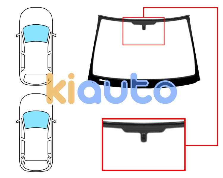 Parabrisas opel vectra c 2002-2005 4/5 puertas / familiar / delantero / verde / con base espejo / molduras premontadas Eurocode 6294AGSVW