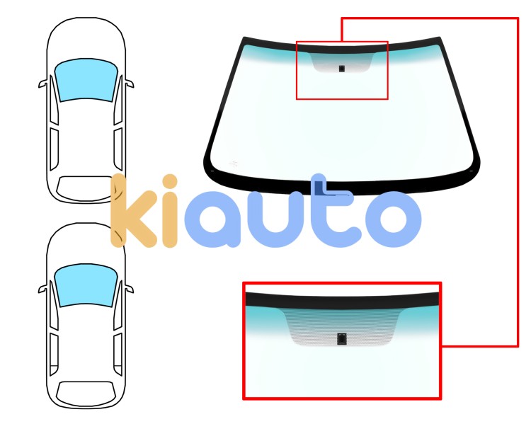 Parabrisas peugeot 106 1991-1996 3/5 puertas / delantero / verde banda verde / con base espejo Eurocode 2723AGNGN2B