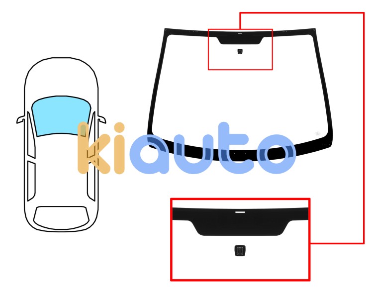 Parabrisas peugeot 107 2008-2012 3/5 puertas / delantero / verde / con base espejo Eurocode 2734AGS