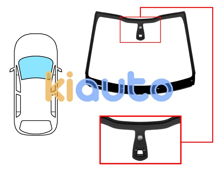 Parabrisas peugeot 2008 2012-2016 delantero / verde / acustico / con base espejo / con sensor modificado / molduras premontadas Eurocode 6564AGAMVZ2B