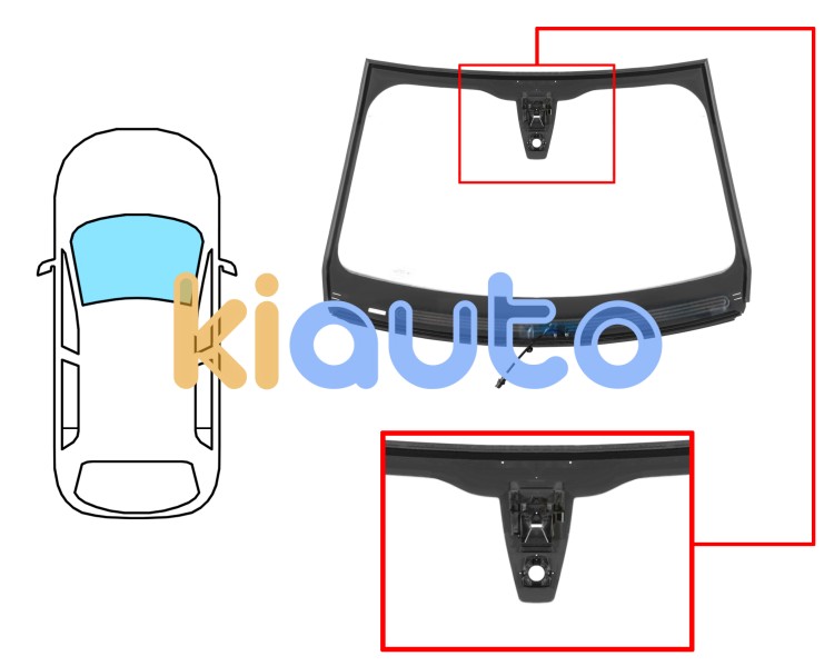 Parabrisas peugeot 2008 2024-> delantero / verde / acustico / termico / con sensor / con soporte camara / molduras premontadas Eurocode 6575AGACHIMVZ