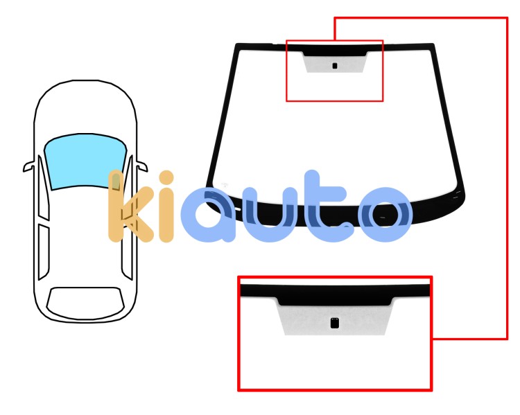 Parabrisas peugeot 206 1998-2008 cabrio / delantero / verde / con base espejo Eurocode 6545AGSV
