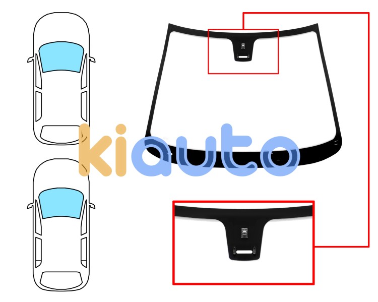 Parabrisas peugeot 206+ 2008-2014 3/5 puertas / familiar / delantero / verde / con base espejo / con sensor Eurocode 6539AGSMV