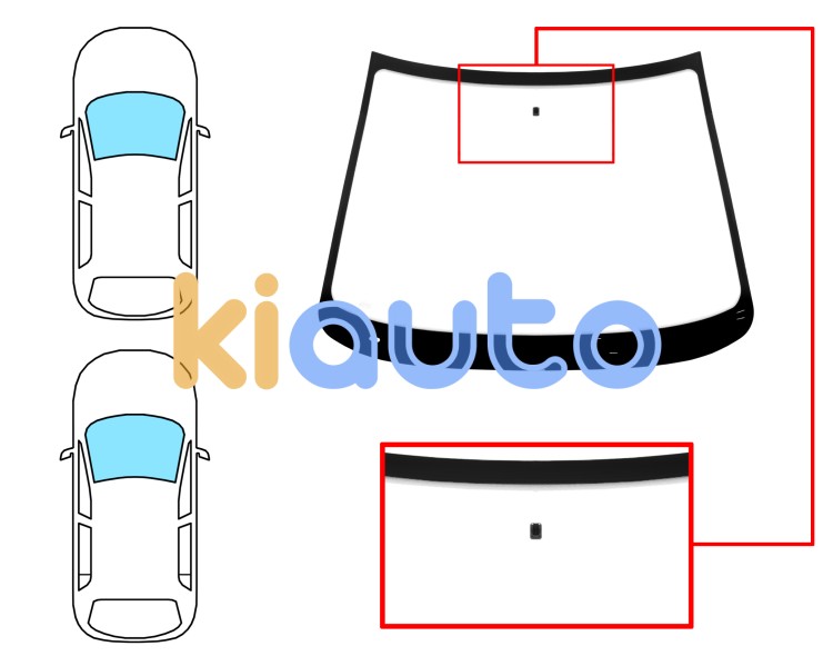 Parabrisas peugeot 206+ 2008-2014 3/5 puertas / familiar / delantero / verde / con base espejo Eurocode 6539AGSV