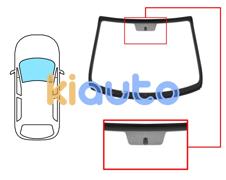 Parabrisas peugeot 207 2009-2012 coupe / cabrio / delantero / verde / con base espejo / molduras premontadas Eurocode 6551AGSVZ