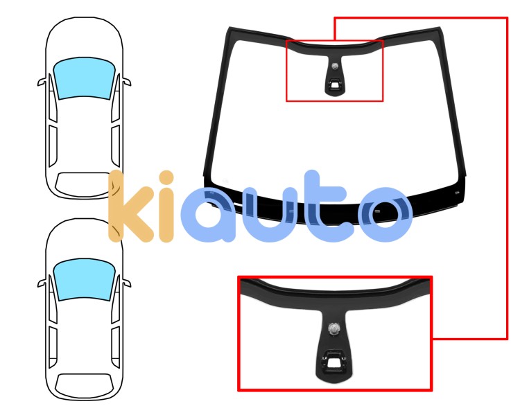 Parabrisas peugeot 208 2015-2019 3/5 puertas / delantero / verde / acustico / con base espejo / con sensor modificado / molduras premontadas Eurocode 6564AGAMVZ2B