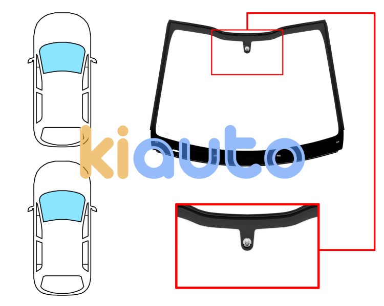 Parabrisas peugeot 208 2015-2019 3/5 puertas / delantero / verde / con base espejo / molduras premontadas Eurocode 6564AGNVZ