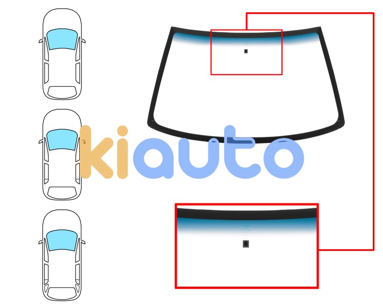 Parabrisas peugeot 306 1999-2002 3/4/5 puertas / familiar / delantero / verde banda azul / con base espejo Eurocode 6521AGNBL