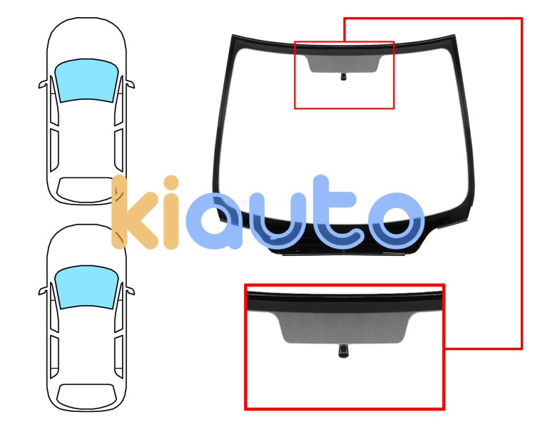 Parabrisas peugeot 307 2005-2007 3/5 puertas / familiar / delantero / reflectante / con base espejo / molduras premontadas Eurocode 6542ACCVZ1D