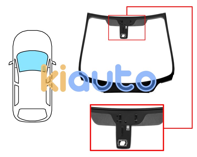 Parabrisas peugeot 307 2005-2007 cabrio / delantero / verde / con base espejo / con sensor cuadrado / gps / molduras premontadas Eurocode 6543AGSGMVZ1B